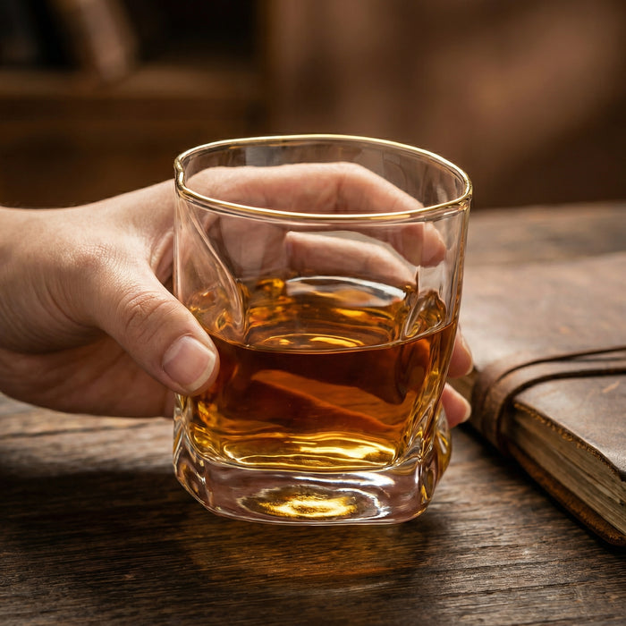 Crown - Golden Whisky Glass