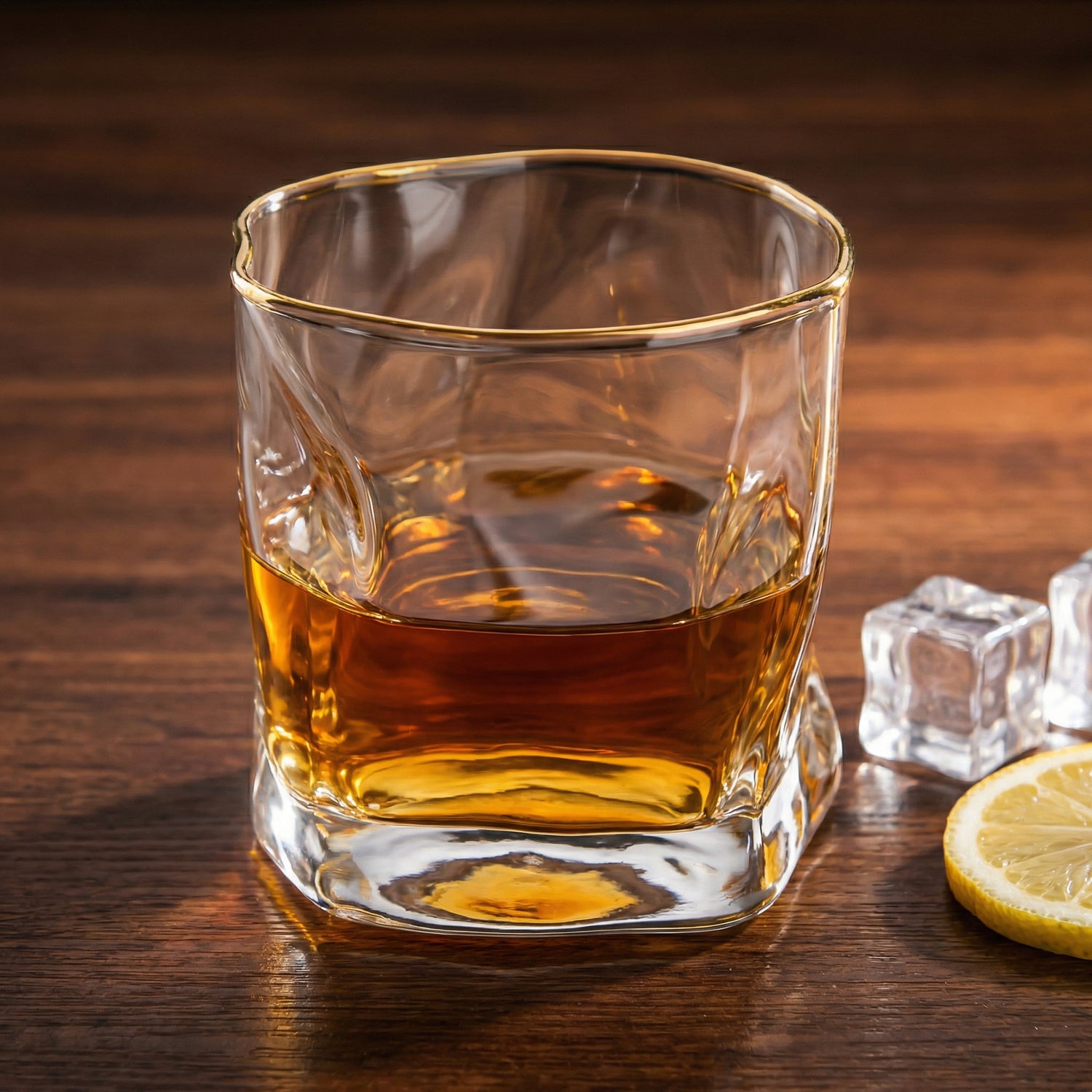 Crown - Golden Whisky Glass